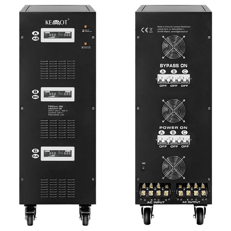 Stabilizator Tensiune Panouri Fotovoltaice 80KVA 56kW Servomotor Kemot URZ3437-80 Imagine secundară a produsului