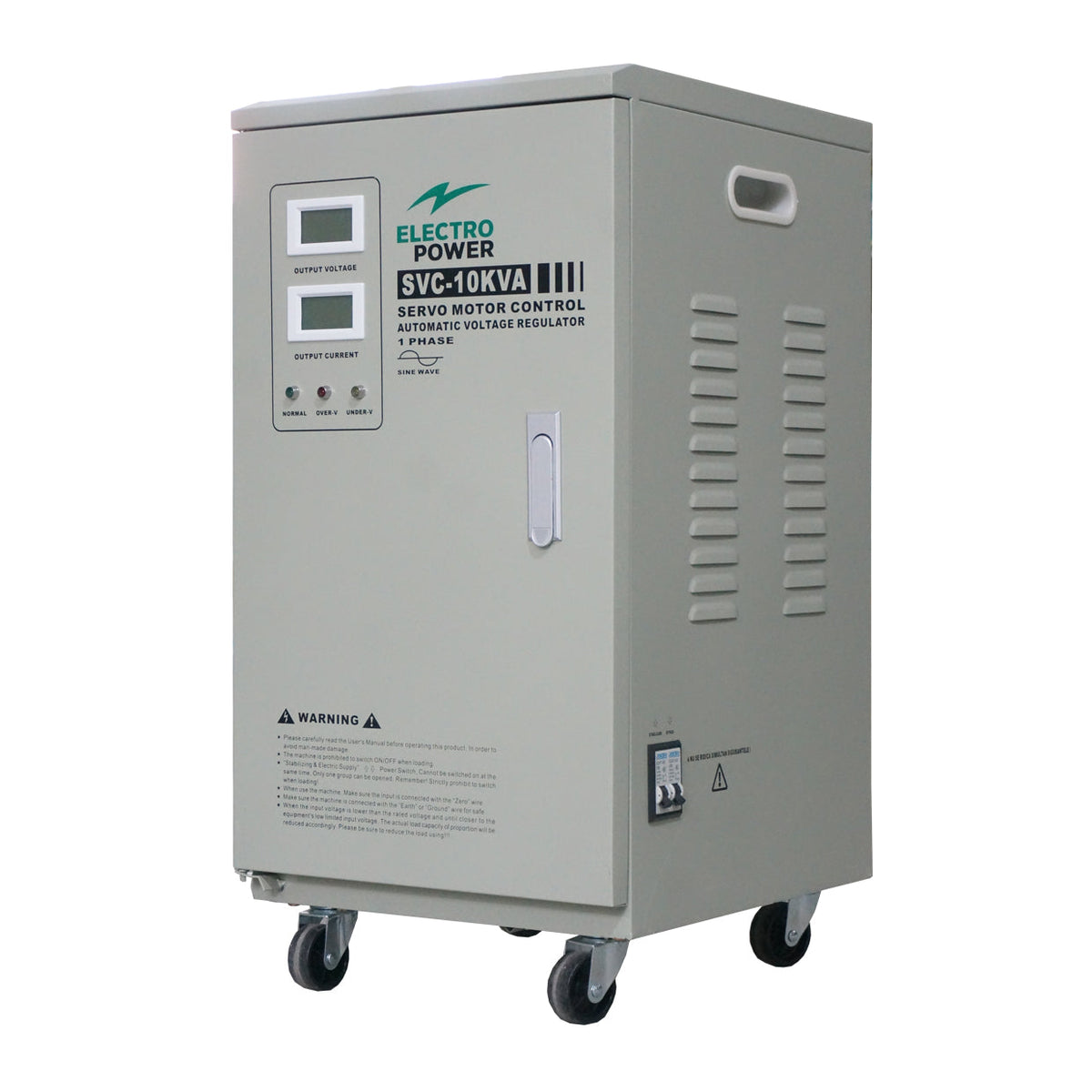 Stabilizator Tensiune 8kW 10KVA Monofazat Servomotor 130-280V Electropower EP-SVC-10000VA-130-280V