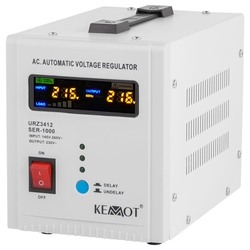 Stabilizator Tensiune Centrala Termica 1000VA 700W Electronic Precizie 5% Kemot URZ3412