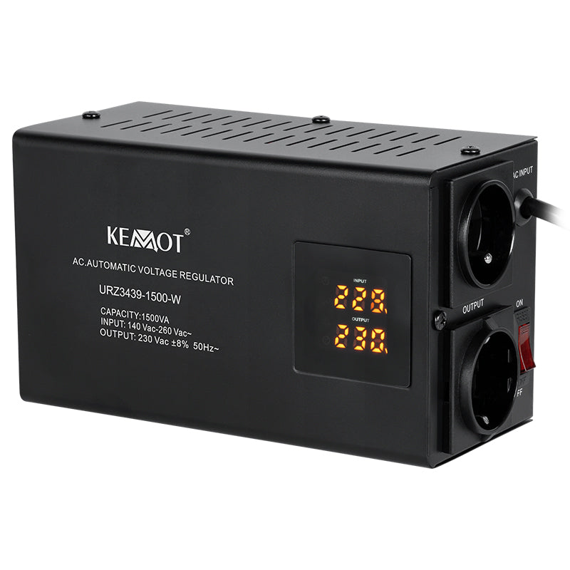 Stabilizator Tensiune Centrala Termica 1500VA 1050W Wall Precizie 8% Kemot URZ3439-1500-W