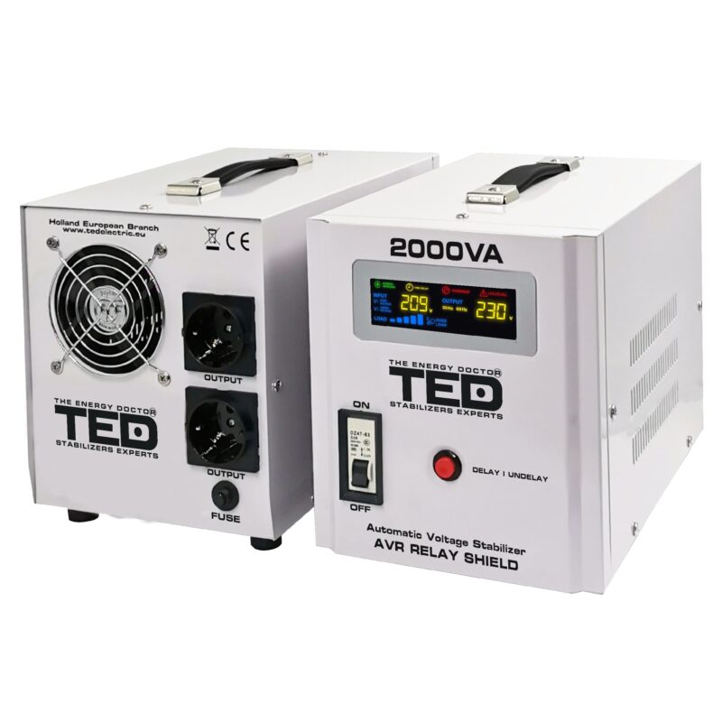 Stabilizator Tensiune Centrala Termica 2000VA 1200W TED Electric TED000125 Imagine principală a produsului