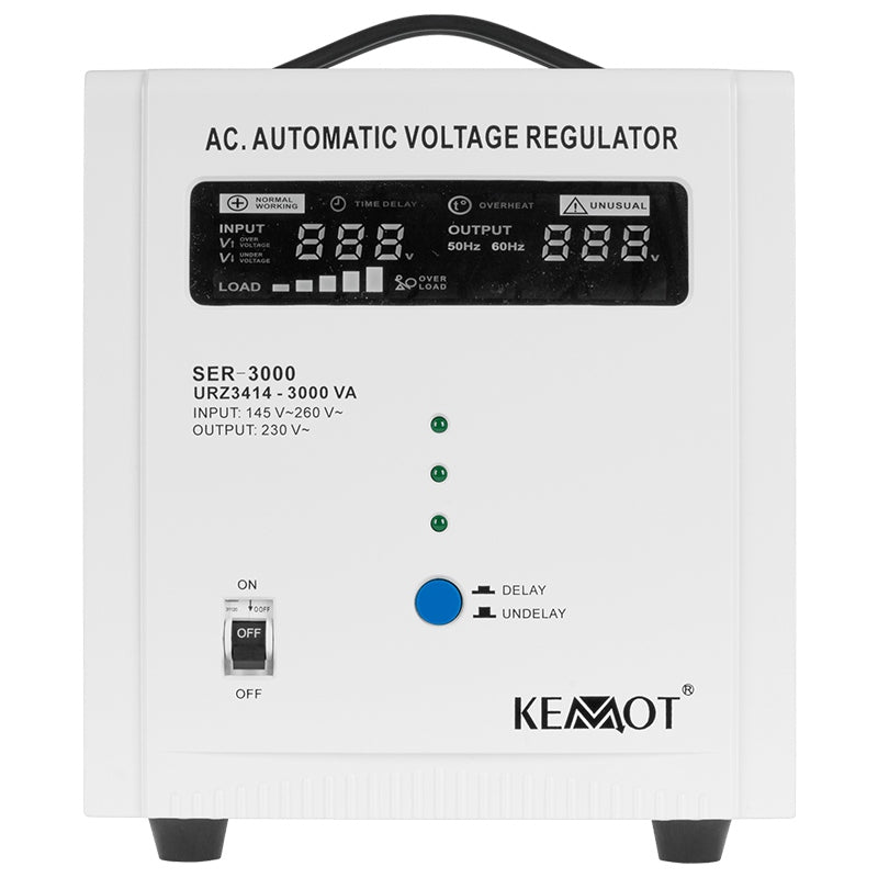 Stabilizator Tensiune Centrala Termica 3000VA 2100W Electronic Precizie 5% Kemot URZ3414