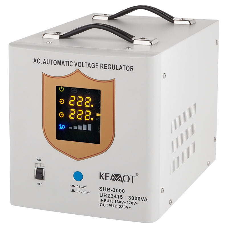 Stabilizator Tensiune Centrala Termica 3000VA 2100W Servomotor Precizie 3% Kemot URZ3415