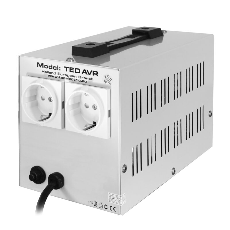 Stabilizator tensiune centrala termica 500VA 300W cu 2 prize schuko