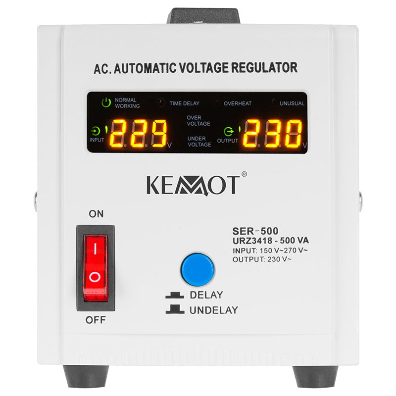 Stabilizator Tensiune Centrala Termica 500VA 350W Electronic Precizie 8% Kemot URZ3418