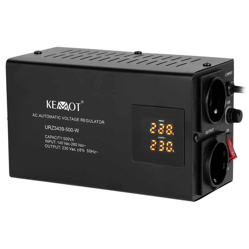 Stabilizator Tensiune Centrala Termica 500VA 350W Wall Precizie 8% Kemot URZ3439-500-W
