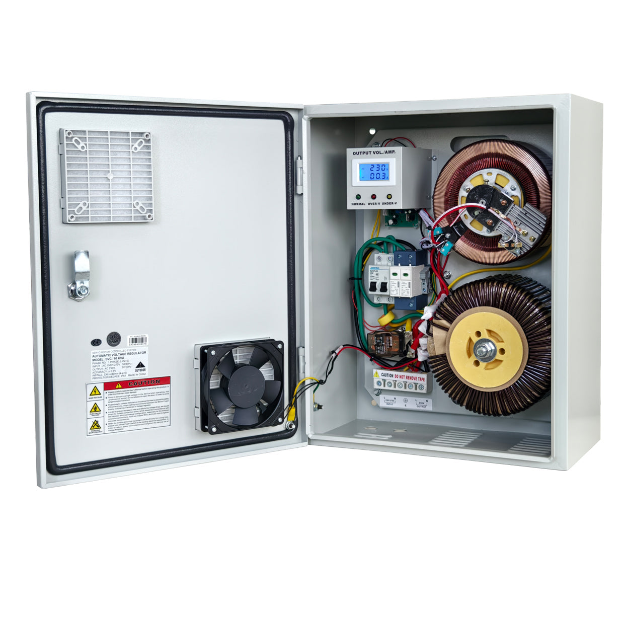 Stabilizator Tensiune 8kW 10KVA Monofazat Exterior Servomotor 150-270V Electropower EP-SVC-WALL-10kVA-150-270V IP54 Imagine secundară a produsului