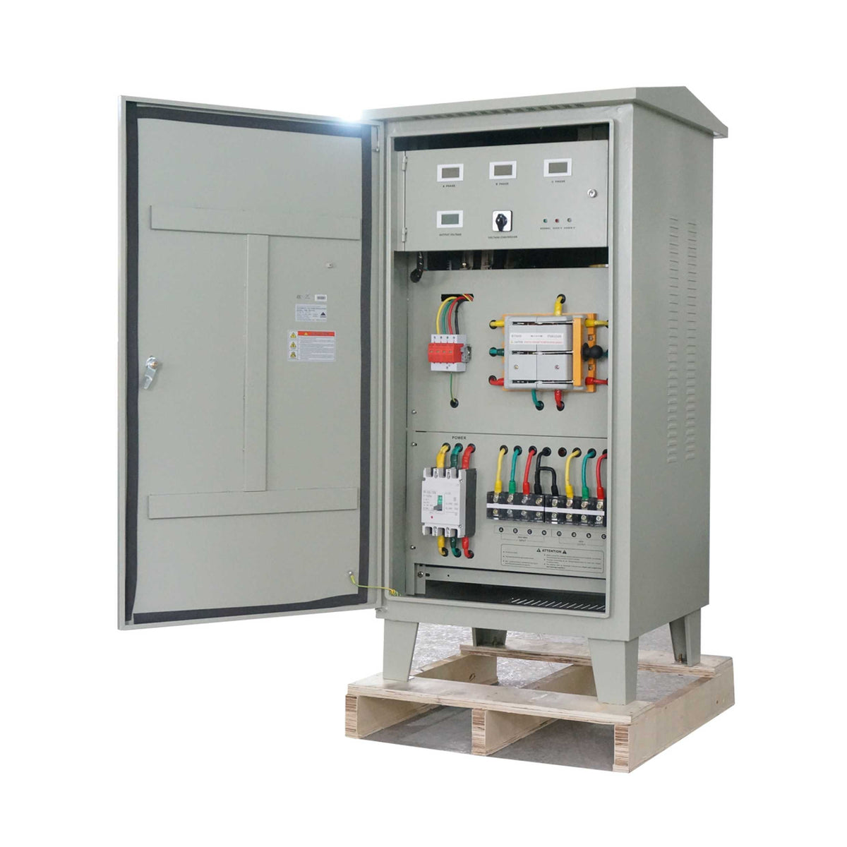 Stabilizator Tensiune 80kW 100KVA Trifazat Exterior Servomotor 260-460V Electropower EP-TNS-100kVA IP54