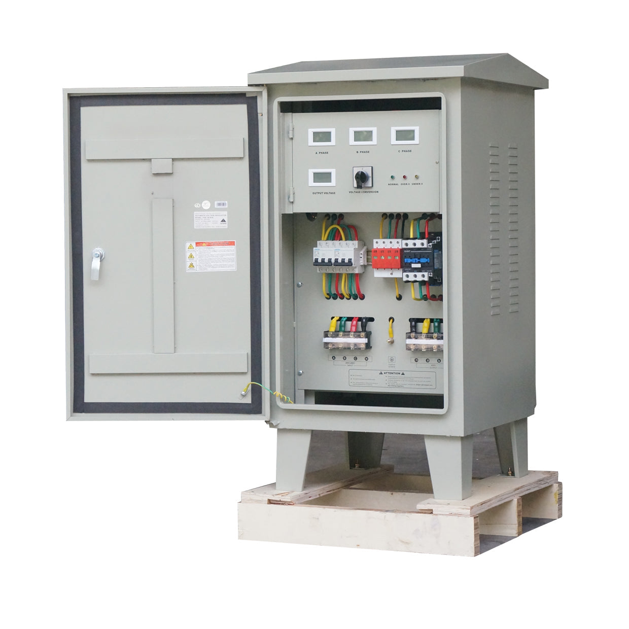 Stabilizator Tensiune 24kW 30KVA Trifazat Exterior Servomotor 260-460V Electropower EP-TNS-30kVA IP54 Imagine secundară a produsului