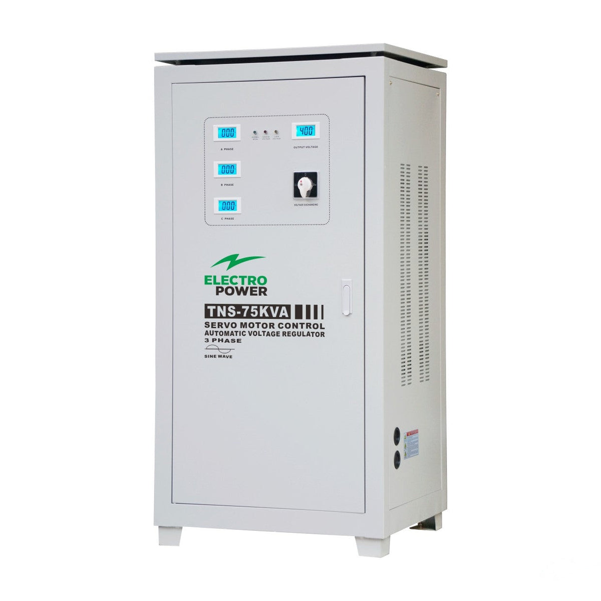 Stabilizator Tensiune 60kW 75KVA Trifazat Servomotor 260-460V Electropower EP-TNS-75kVA