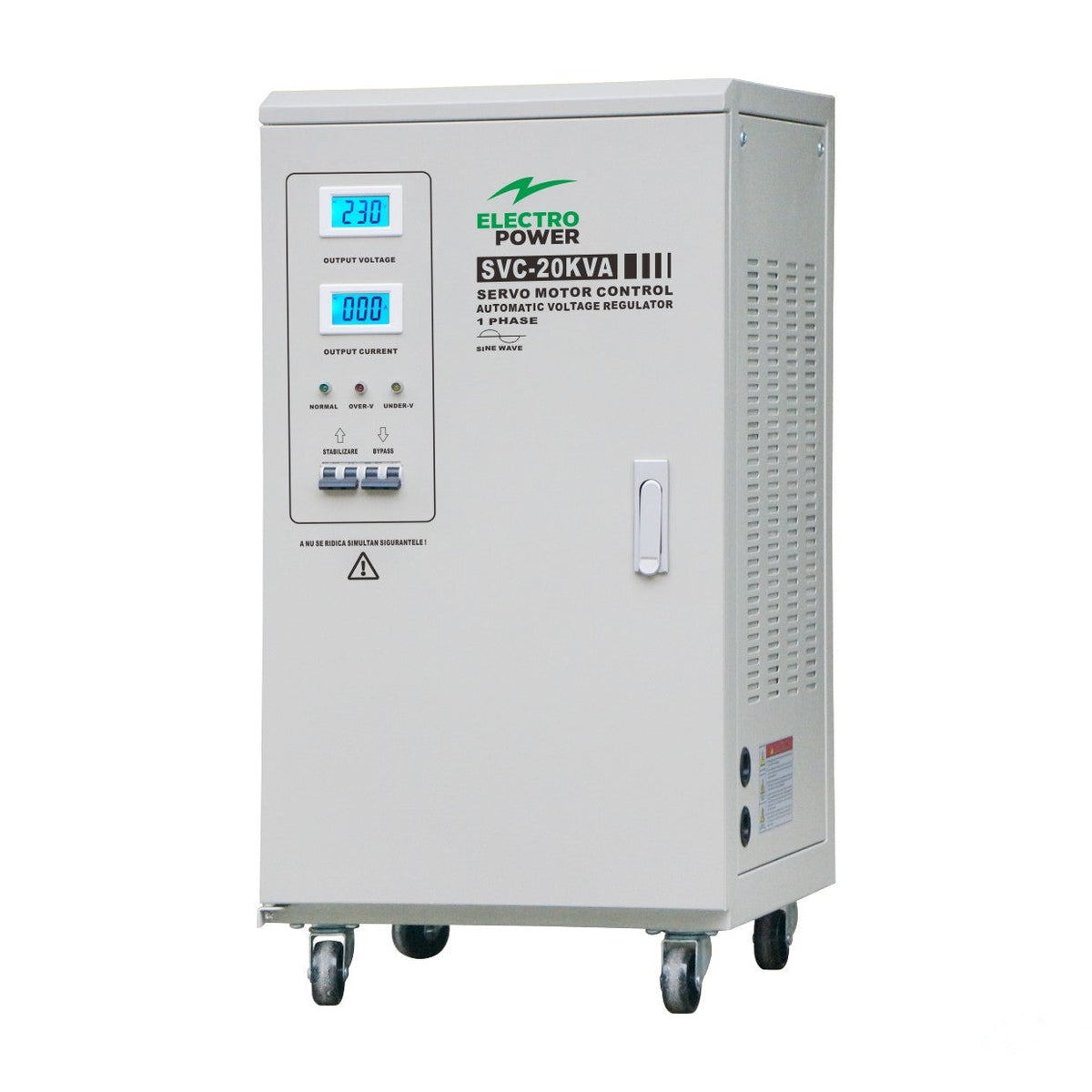 Stabilizator Tensiune 16kW 20KVA Monofazat Servomotor 150-265V Electropower EP-SVC-20kVA Imagine principală a produsului