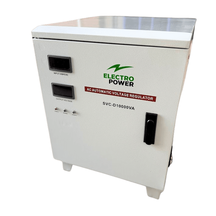 Stabilizator Tensiune 8kW 10KVA Monofazat Servomotor 115-270V Electropower EP-SVCT-10kVA-115-270V LCD Imagine principală a produsului