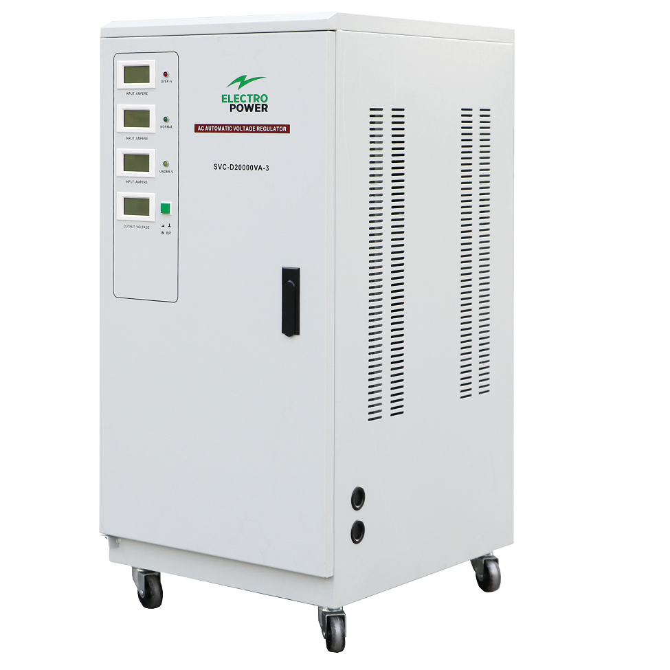 Stabilizator Tensiune 16kW 20KVA Trifazat Servomotor 200-470V Electropower EP-SVC-20kVA-3 LCD