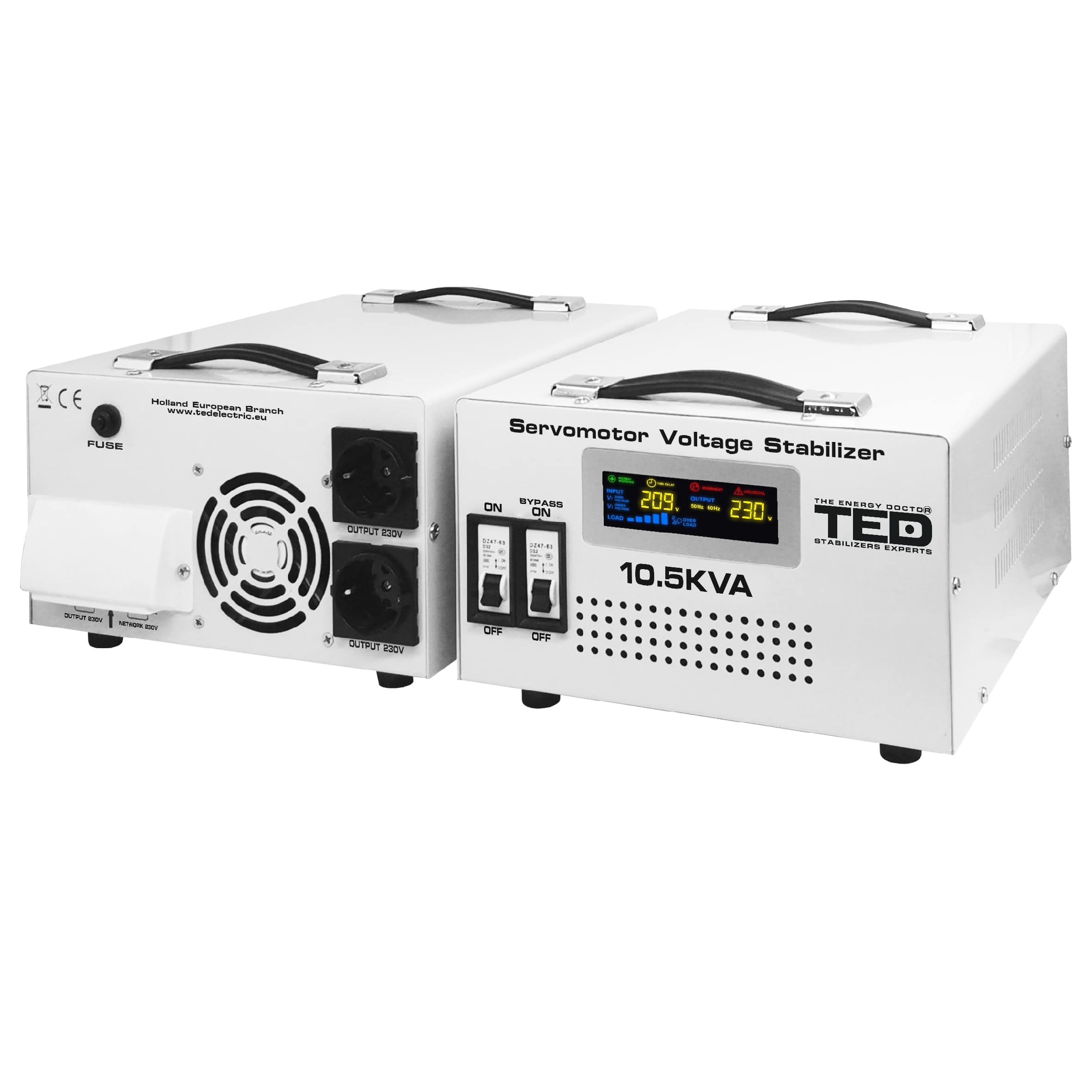 Stabilizator tensiune servomotor 10KVA 10.5KVA 6kW TED Electric Imagine principală a produsului