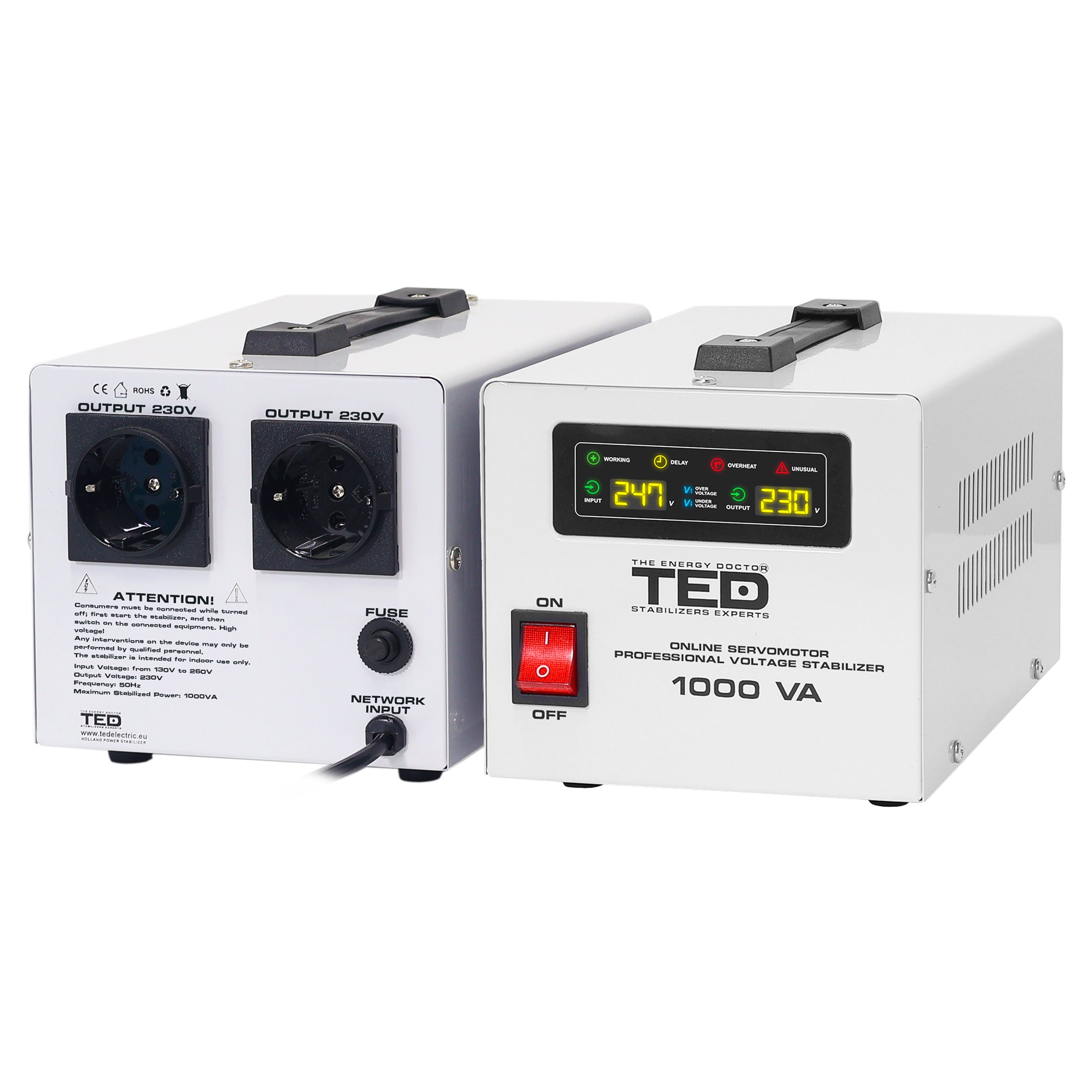 Stabilizator tensiune servomotor centrala termica 1000VA 600W TED Electric 004697