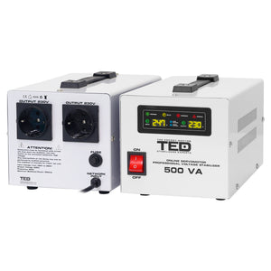 Stabilizator Tensiune Servomotor Centrala Termica 500VA 300W - Regulator TED Electric