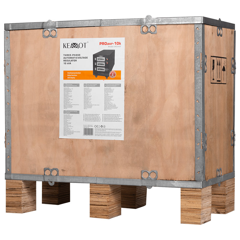 Stabilizator Tensiune Panouri Fotovoltaice Trifazat 10KVA 7kW Servomotor Kemot URZ3437-10K