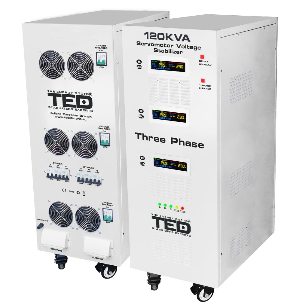 Stabilizator tensiune trifazic 120KVA 85kW TED Electric