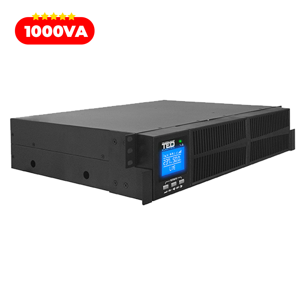 UPS 1000VA 900W Rackabil Online Dubla Conversie TED Electric TED004048