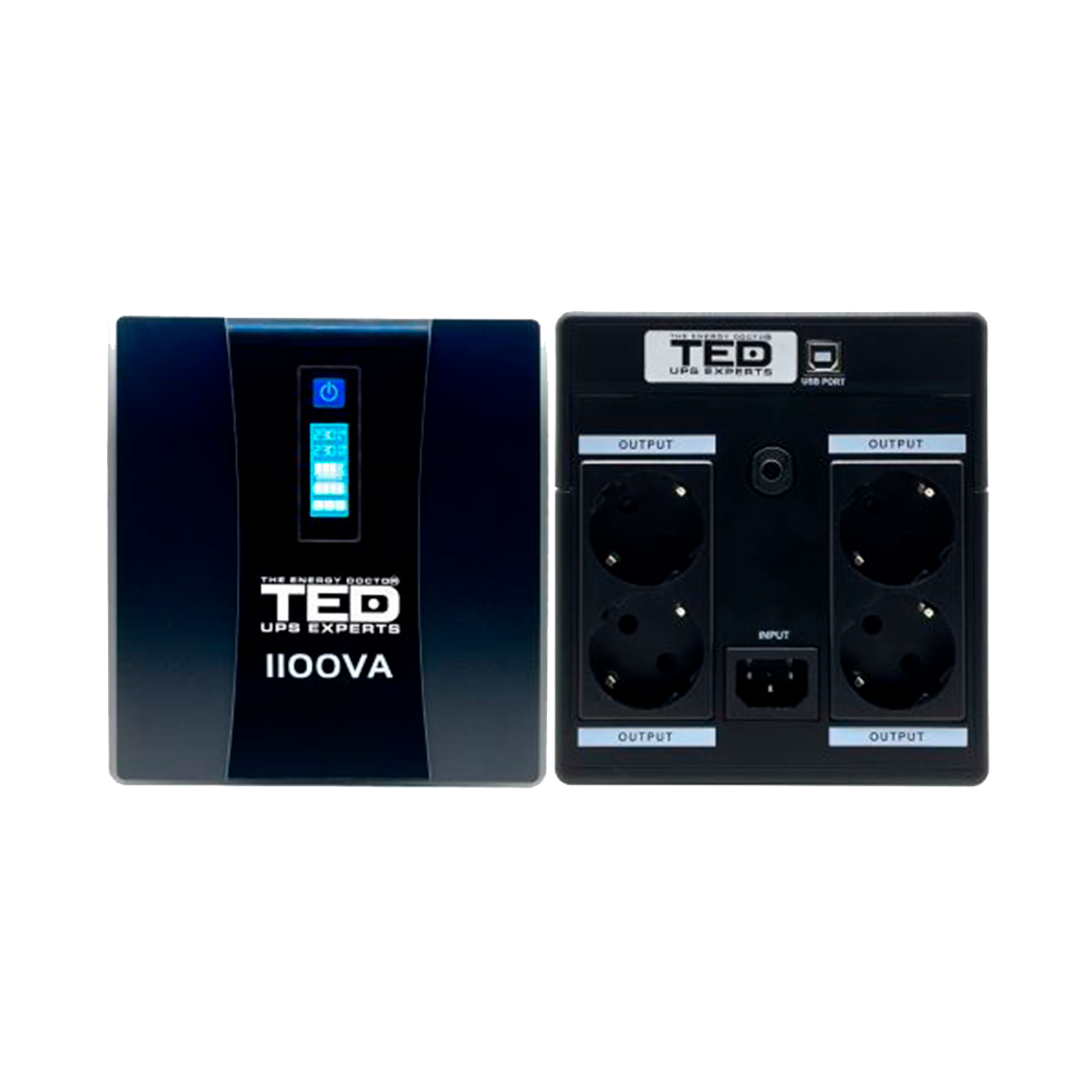UPS 1100VA 600W Line Interactive LCD TED Electric TED004628 Imagine secundară a produsului