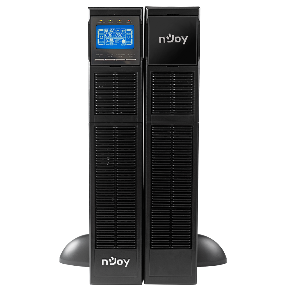UPS 6KVA 6kW rackabil si tower Smart Online Dubla Conversie nJoy Balder cu cabinet extern de acumulatori