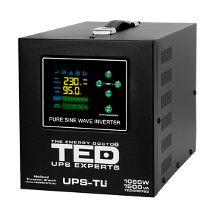 UPS Centrala Termica 1500VA 1050W utilizeaza 1 x baterie LiFePO4 / Auto TED Electric TED006783
