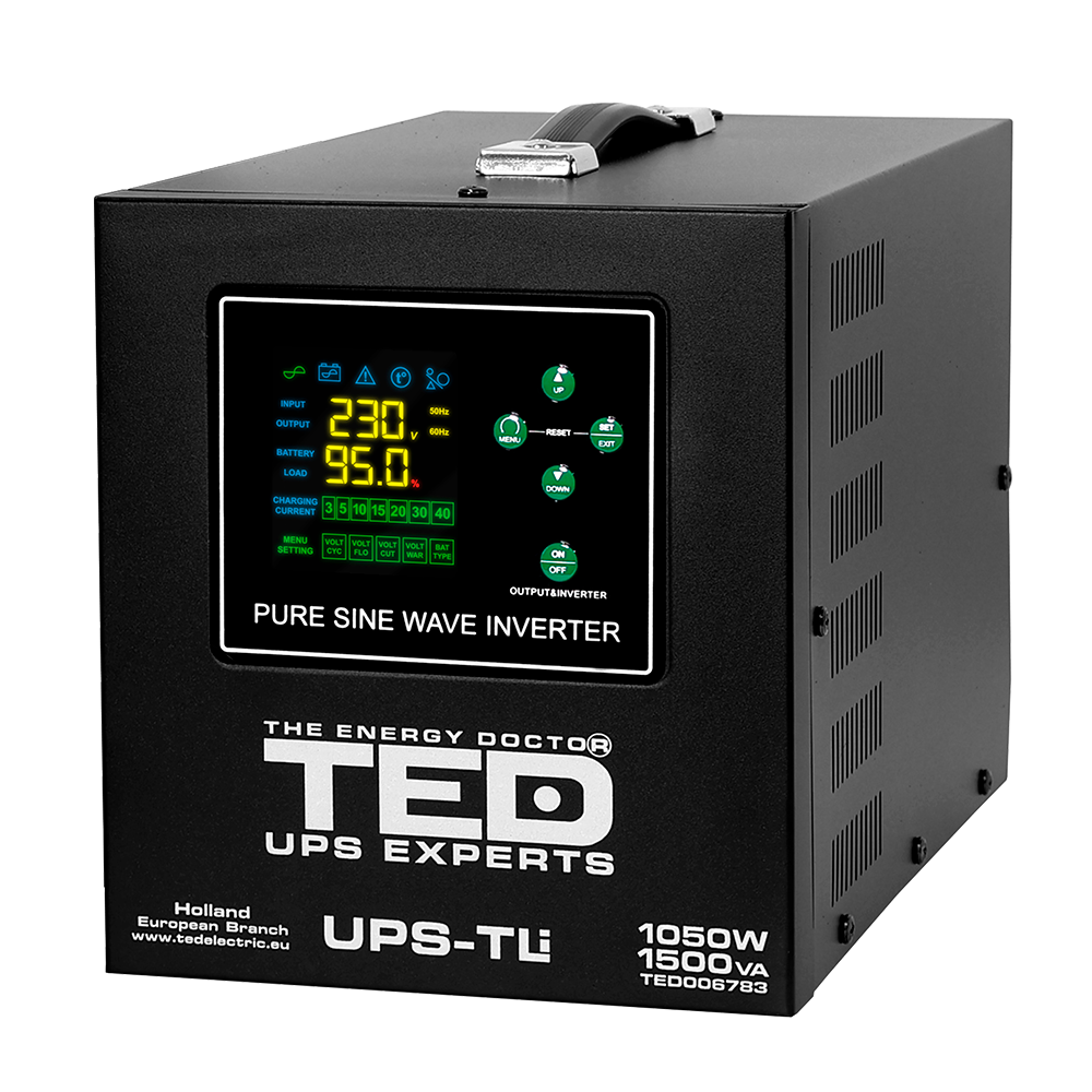 UPS Centrala Termica 1500VA 1050W Litiu LiFePO4 TED Electric
