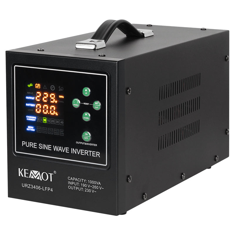 UPS Centrala Termica 1000VA 700W utilizeaza 1 x baterie 12V LiFePO4 Sinusoida Pura Kemot URZ3406-LFP4