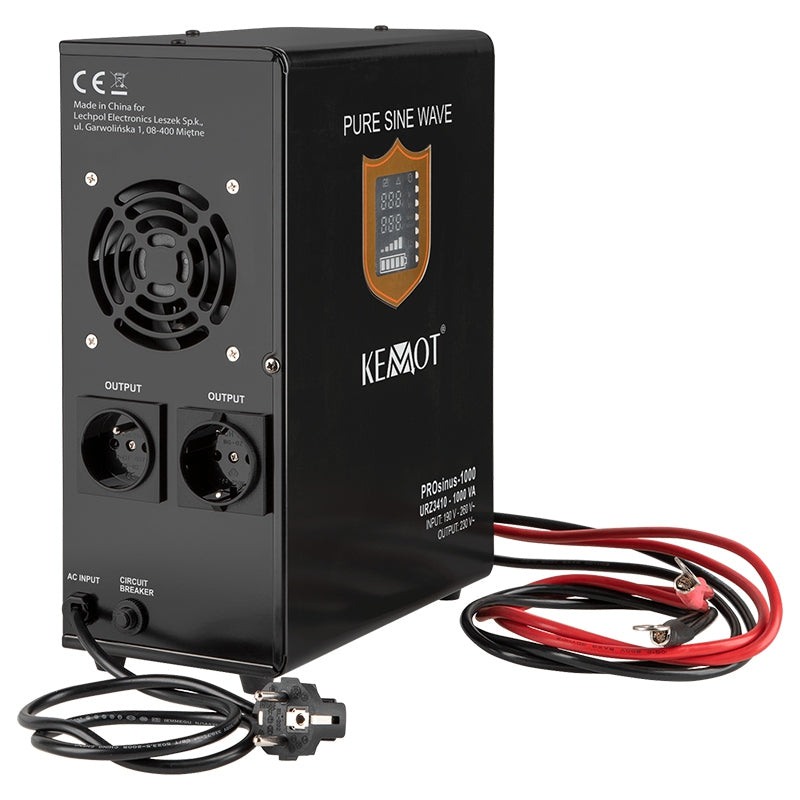 UPS Centrala Termica 1000VA 700W Montaj Perete utilizeaza 1 x baterie 12V AGM / GEL / Auto Sinusoida Pura Kemot URZ3410