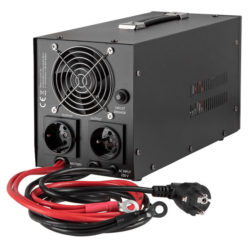 UPS Centrala Termica 1000VA 700W utilizeaza 1 x baterie 12V AGM / GEL / Auto Sinusoida Pura Rebel RB-4003