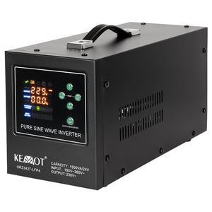 UPS Centrala Termica 1500VA 1050W utilizeaza 2 x baterie 12V LiFePO4 Sinusoida Pura Kemot URZ3427-LFP4