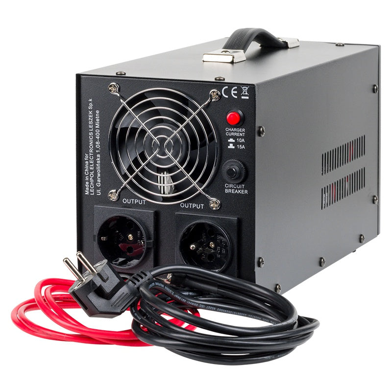 UPS Centrala Termica 1500VA 1050W utilizeaza 2 x baterie 12V AGM / GEL / Auto Sinusoida Pura Kemot URZ3427B Negru