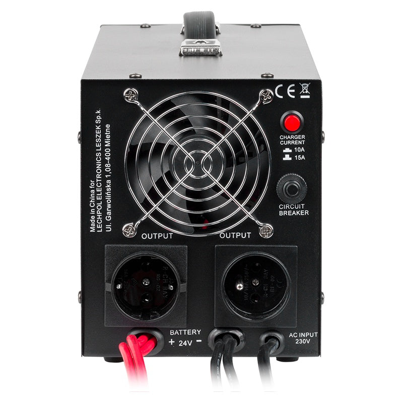 UPS Centrala Termica 1500VA 1050W utilizeaza 2 x baterie 12V AGM / GEL / Auto Sinusoida Pura Kemot URZ3427B Negru