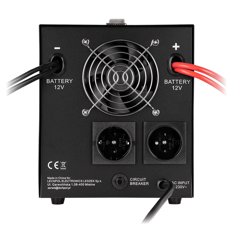 UPS Centrala Termica 2000VA 1200W utilizeaza 1 x baterie 12V LiFePO4 Sinusoida Pura Rebel RB-4030