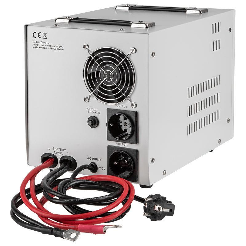 UPS Centrala Termica 2000VA 1200W utilizeaza 1 x baterie 12V AGM / GEL / Auto Sinusoida Pura Kemot URZ3407