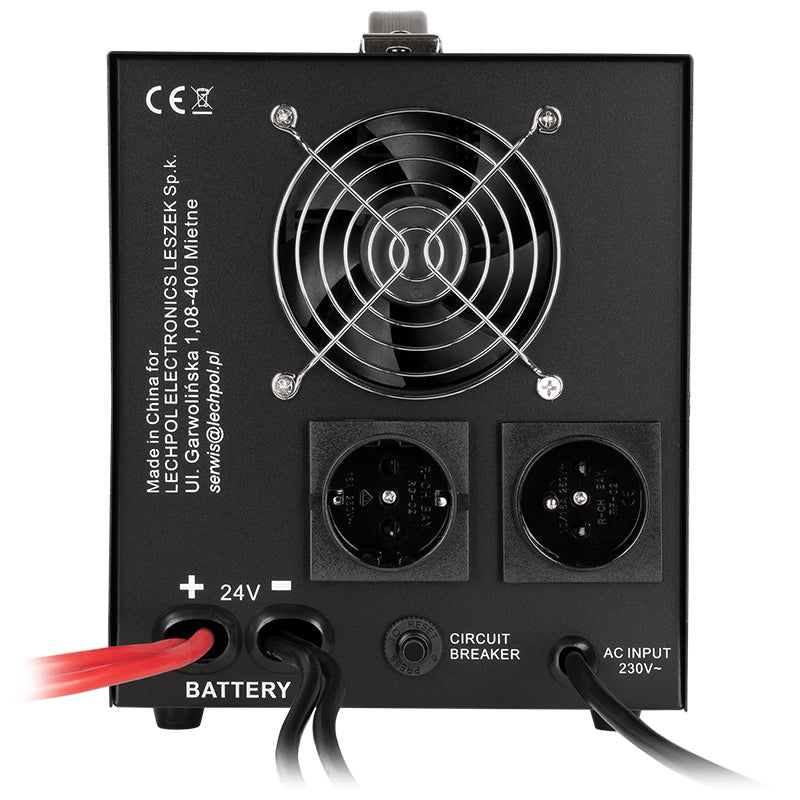 UPS Centrala Termica 2000VA 1400W utilizeaza 2 x baterie 12V LiFePO4 Sinusoida Pura Kemot URZ3428-LFP4
