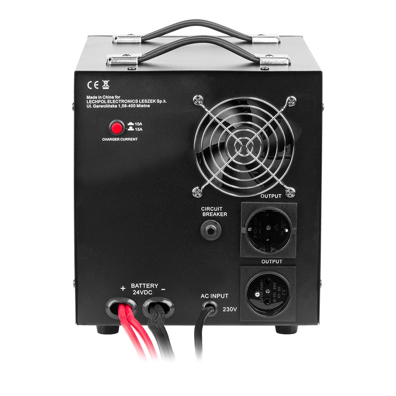 UPS Centrala Termica 2000VA 1400W utilizeaza 2 x baterie 12V AGM / GEL / Auto Sinusoida Pura Kemot URZ3428B Negru