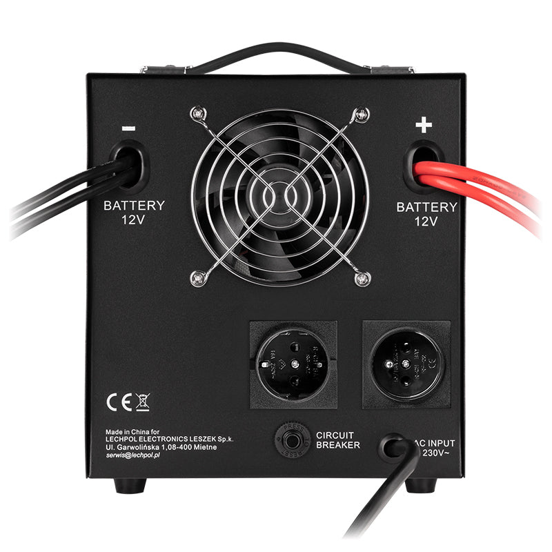 UPS Centrala Termica 2200VA 1600W utilizeaza 1 x baterie 12V LiFePO4 Sinusoida Pura Rebel RB-4031