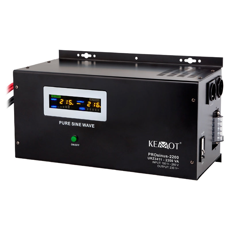 UPS Centrala Termica 2200VA 1600W Montaj Perete utilizeaza 1 x baterie 12V AGM / GEL / Auto Sinusoida Pura Kemot URZ3411