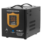 UPS Centrala Termica 2600VA 1800W utilizeaza 2 x baterie 12V AGM / GEL / Auto Sinusoida Pura Kemot URZ3429B Negru