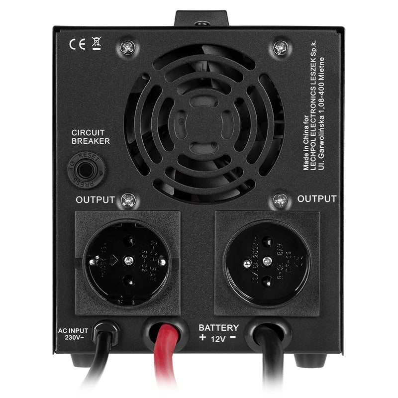 UPS Centrala Termica 500VA 300W utilizeaza 1 x baterie 12V LiFePO4 Sinusoida Pura Rebel RB-4026