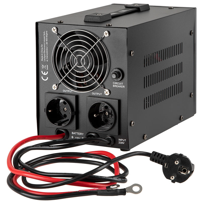 UPS Centrala Termica 500VA 300W utilizeaza 1 x baterie 12V AGM / GEL / Auto Sinusoida Pura Kemot URZ3404B Negru