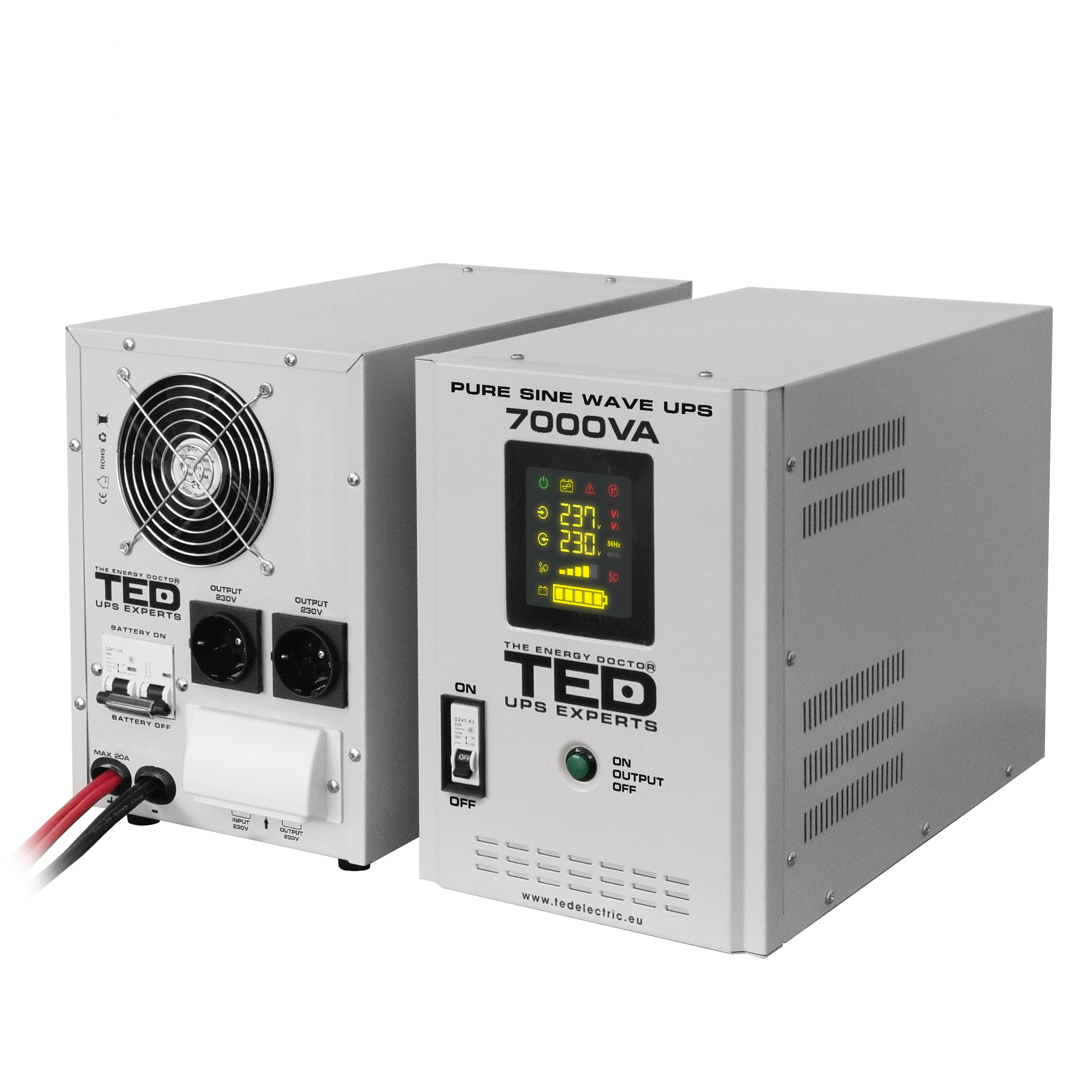 UPS Centrala Termica 7000VA 5000W foloseste baterie auto 48V TED Electric TED001696 Imagine secundară a produsului