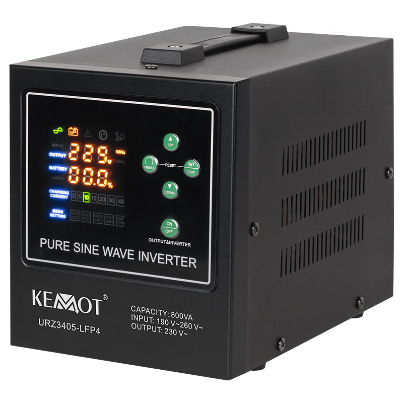 UPS Centrala Termica 800VA 500W utilizeaza 1 x baterie 12V LiFePO4 Sinusoida Pura Kemot URZ3405-LFP4