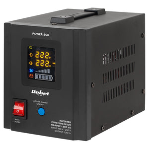 UPS Centrala Termica 800VA 500W utilizeaza 1 x baterie 12V AGM / GEL / Auto Sinusoida Pura Rebel RB-4002
