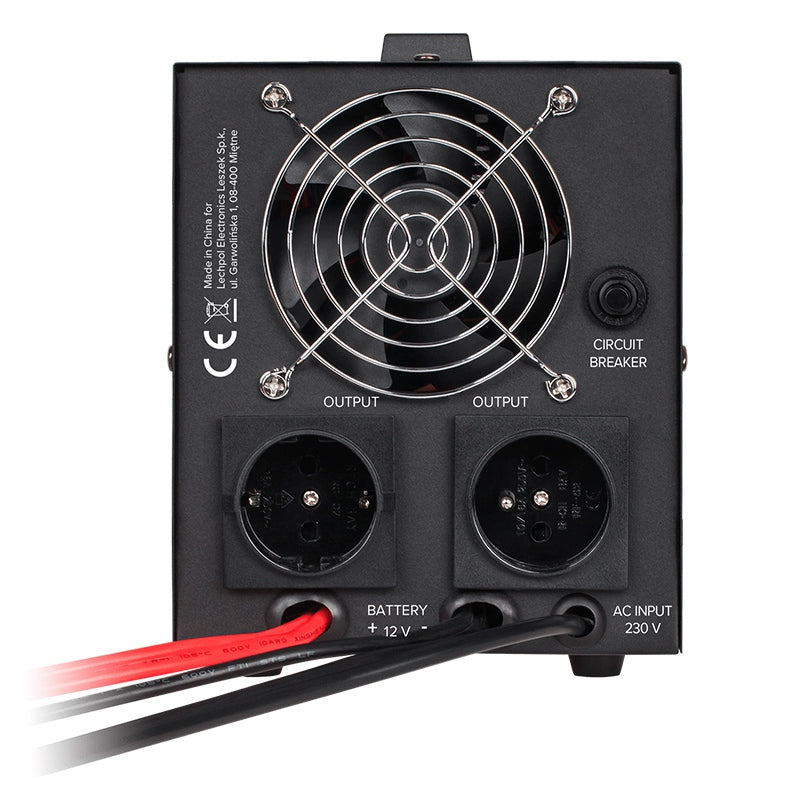 UPS Centrala Termica 800VA 500W utilizeaza 1 x baterie 12V AGM / GEL / Auto Sinusoida Pura Rebel RB-4002