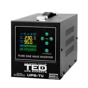 UPS Centrala Termica 800VA 500W utilizeaza 1 x baterie LiFePO4 / Auto TED Electric TED006769