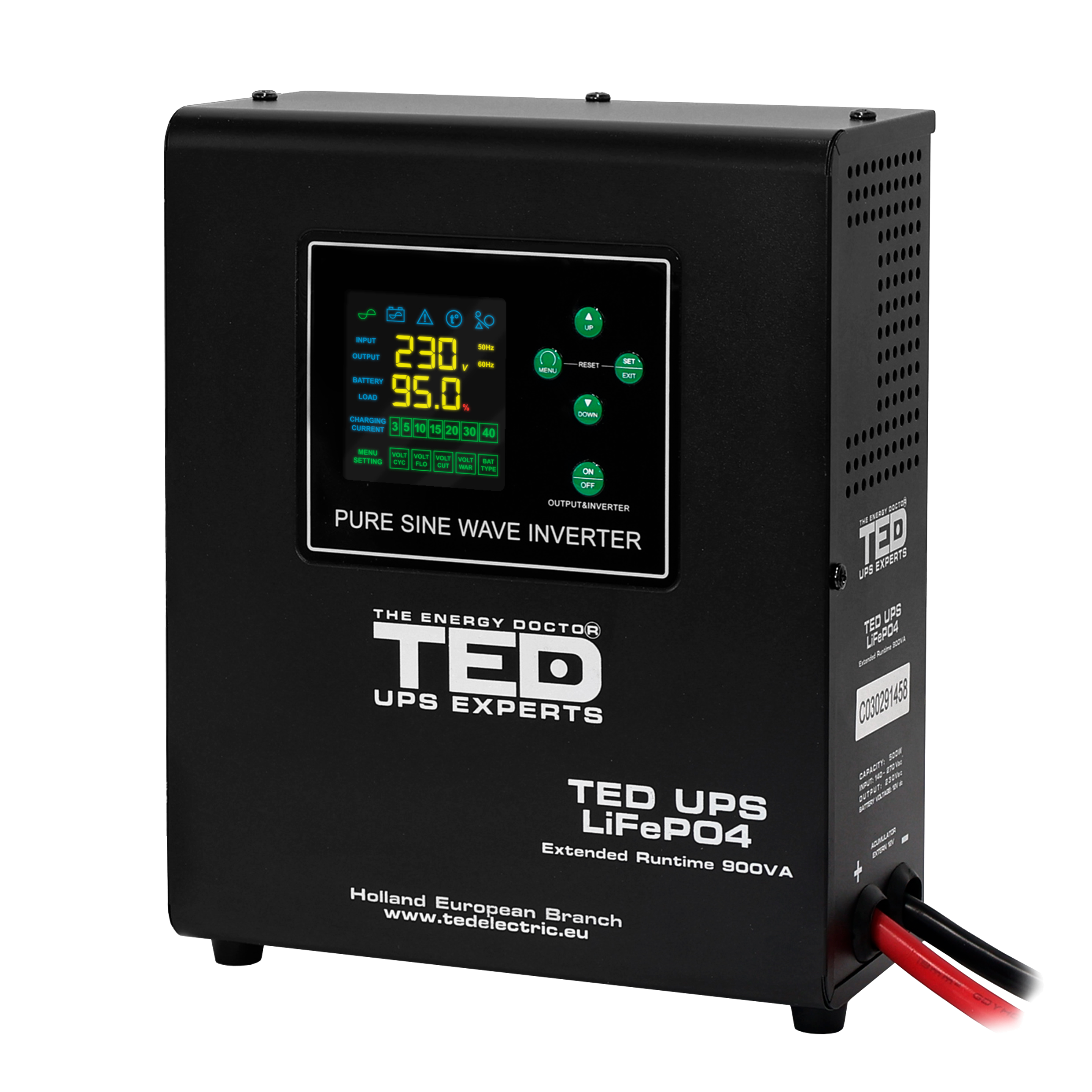 UPS Centrala Termica 900VA 500W Wall Litiu LiFePO4 TED Electric Imagine principală a produsului