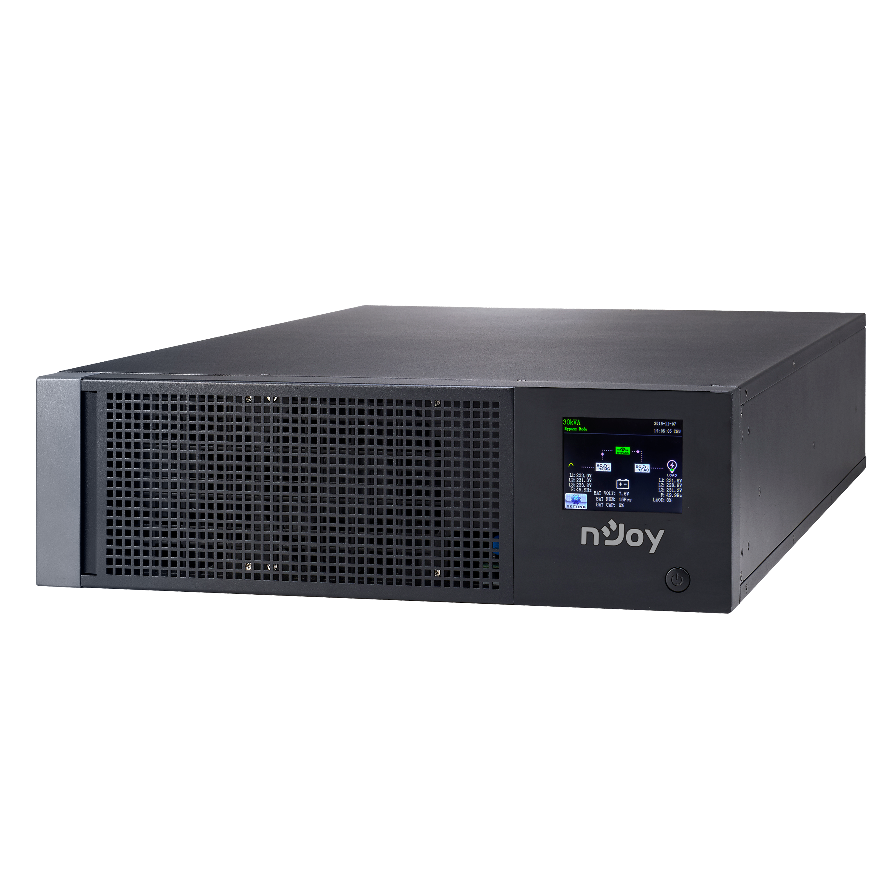 UPS 30KVA 30kW Rackabil / Tower 3U Convertibil Trifazat Online Dubla Conversie INDUSTRIAL nJoy Ranger 30KR